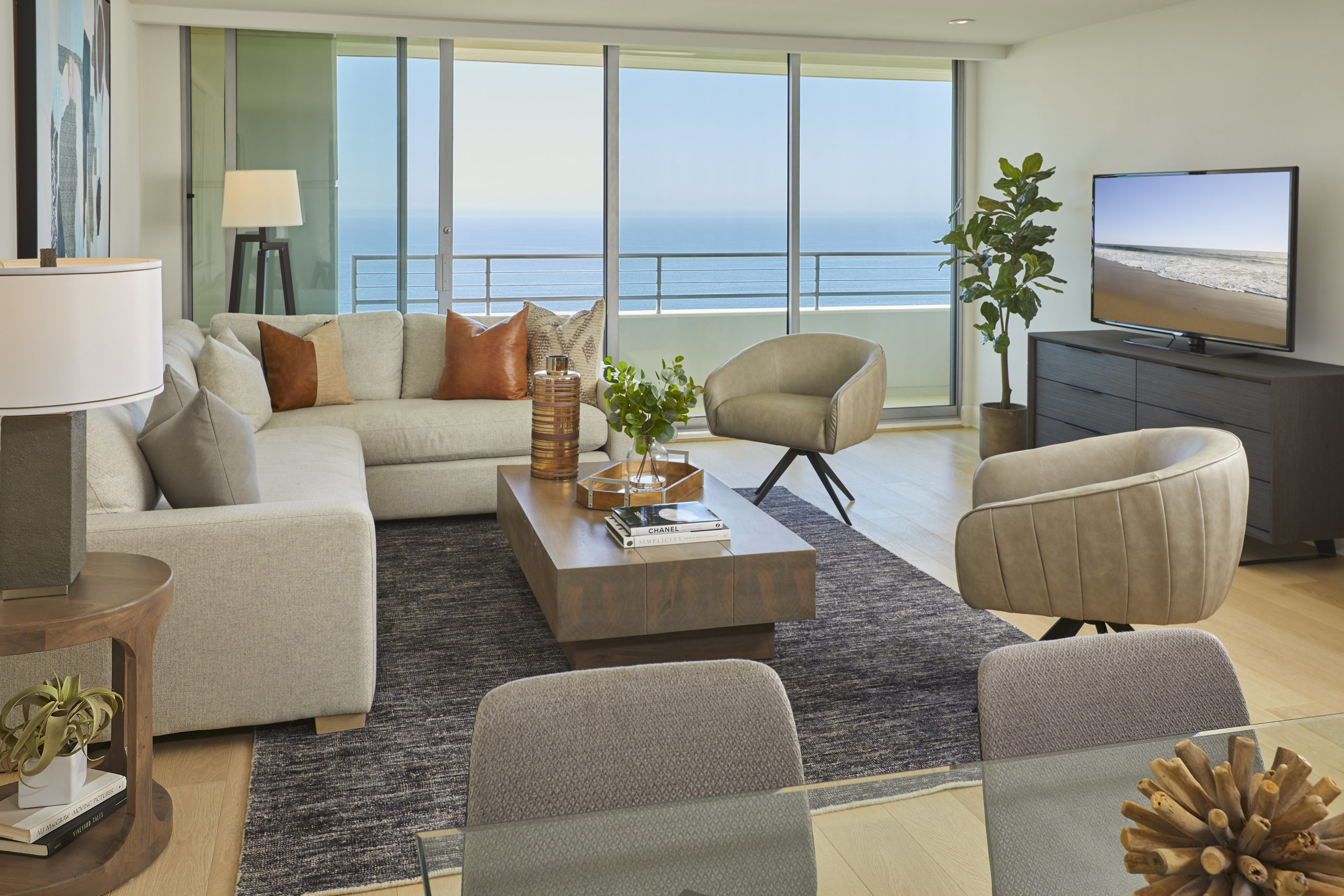 1221 Ocean Living Room with ocean in background