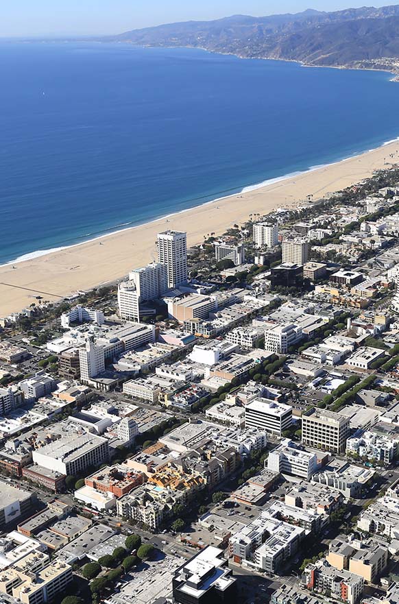 Aerial Photo Santa Monica Beach