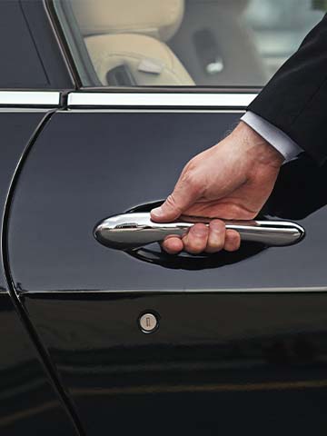 valet hand opening car door